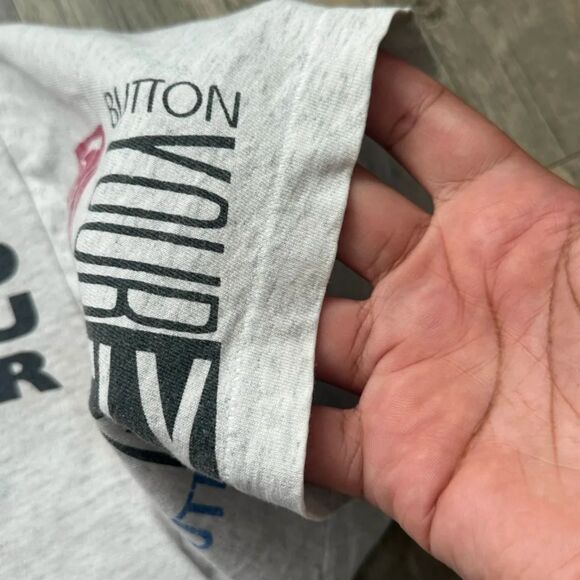 Vintage Levi's 501 Button Your Fly Test Sample All Over Print T Shirt Size L - Picture 4 of 7